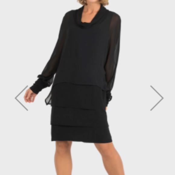 Joseph Ribkoff Black Dress Style 193202 - Picture 2 of 3